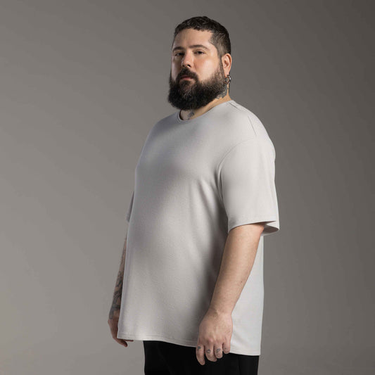 Tech T-Shirt Over Waffle Anti Odor Plus Masculina - Cinza  Granizo
