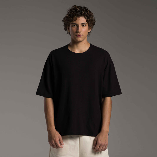 Tech T-Shirt Over Waffle Anti Odor Masculina - Preto