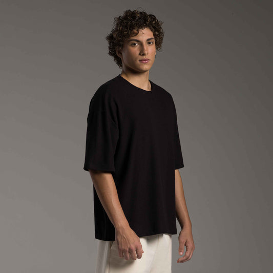 Tech T-Shirt Over Waffle Anti Odor Masculina - Preto