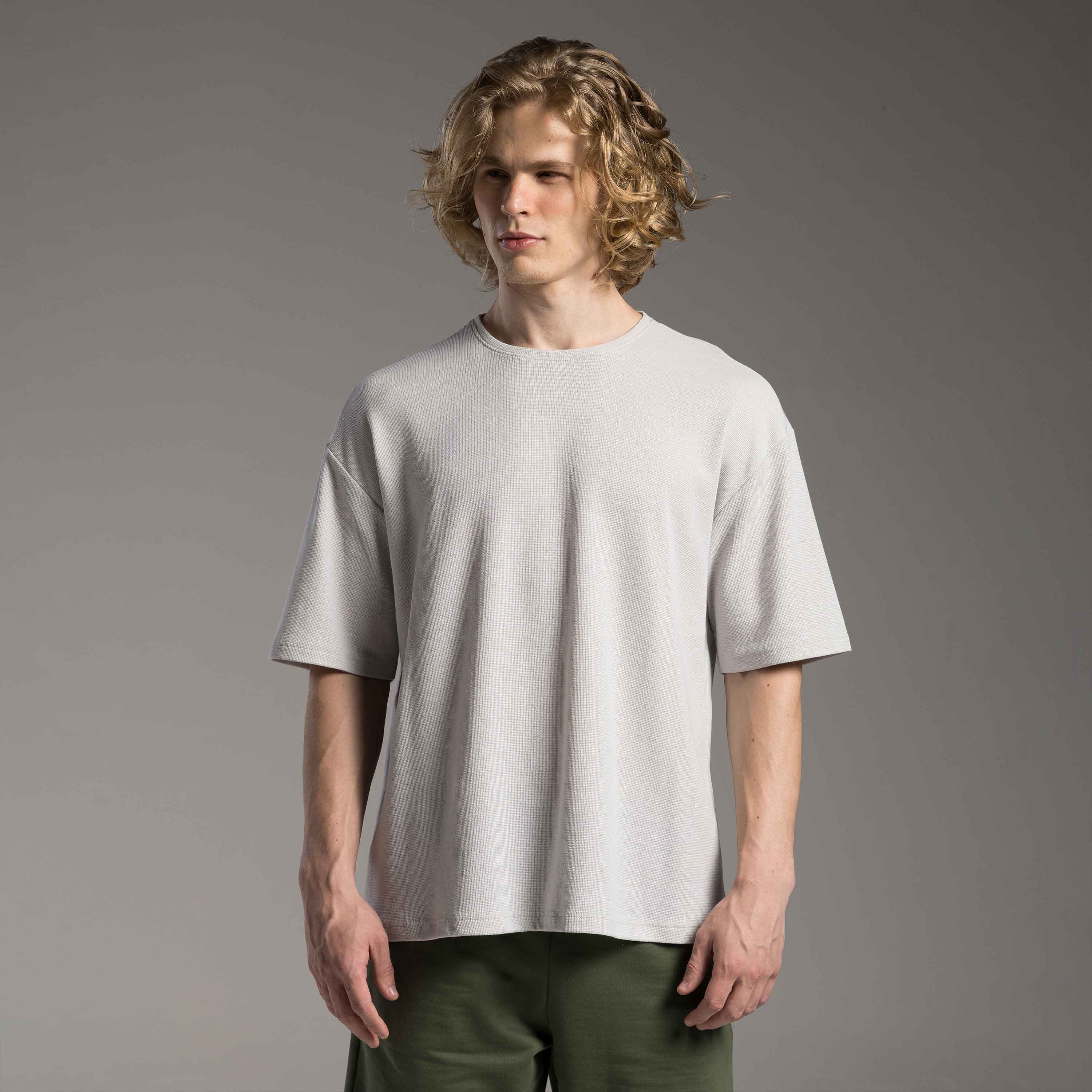 Tech T-Shirt Over Waffle Anti Odor Masculina - Cinza  Granizo