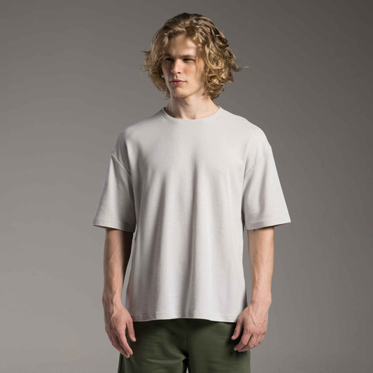 Tech T-Shirt Over Waffle Anti Odor Masculina - Cinza  Granizo