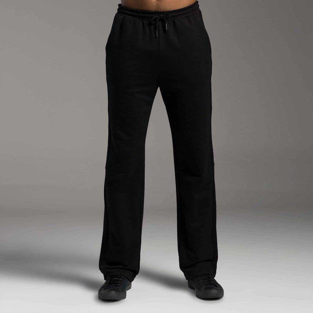 Calça Tech Impermeável Moletom Recorte - Preto