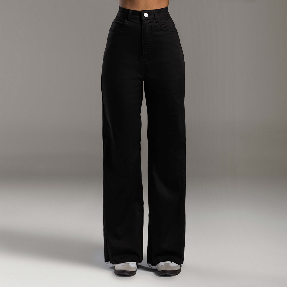 Calça Wide Tech Flex Feminina - Preto