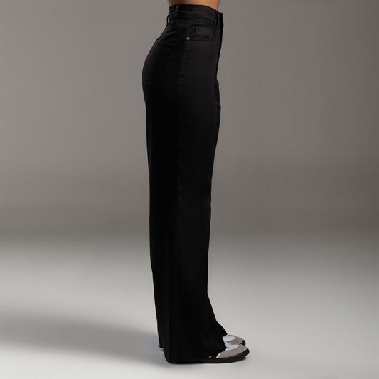 Calça Wide Tech Flex Feminina - Preto