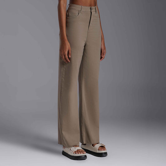 Calça Wide Tech Flex Feminina - Verde Orvalho