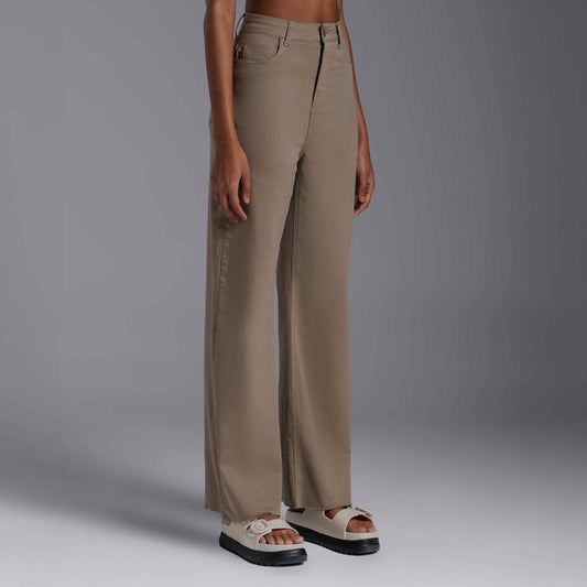 Calça Wide Tech Flex Feminina - Verde Orvalho