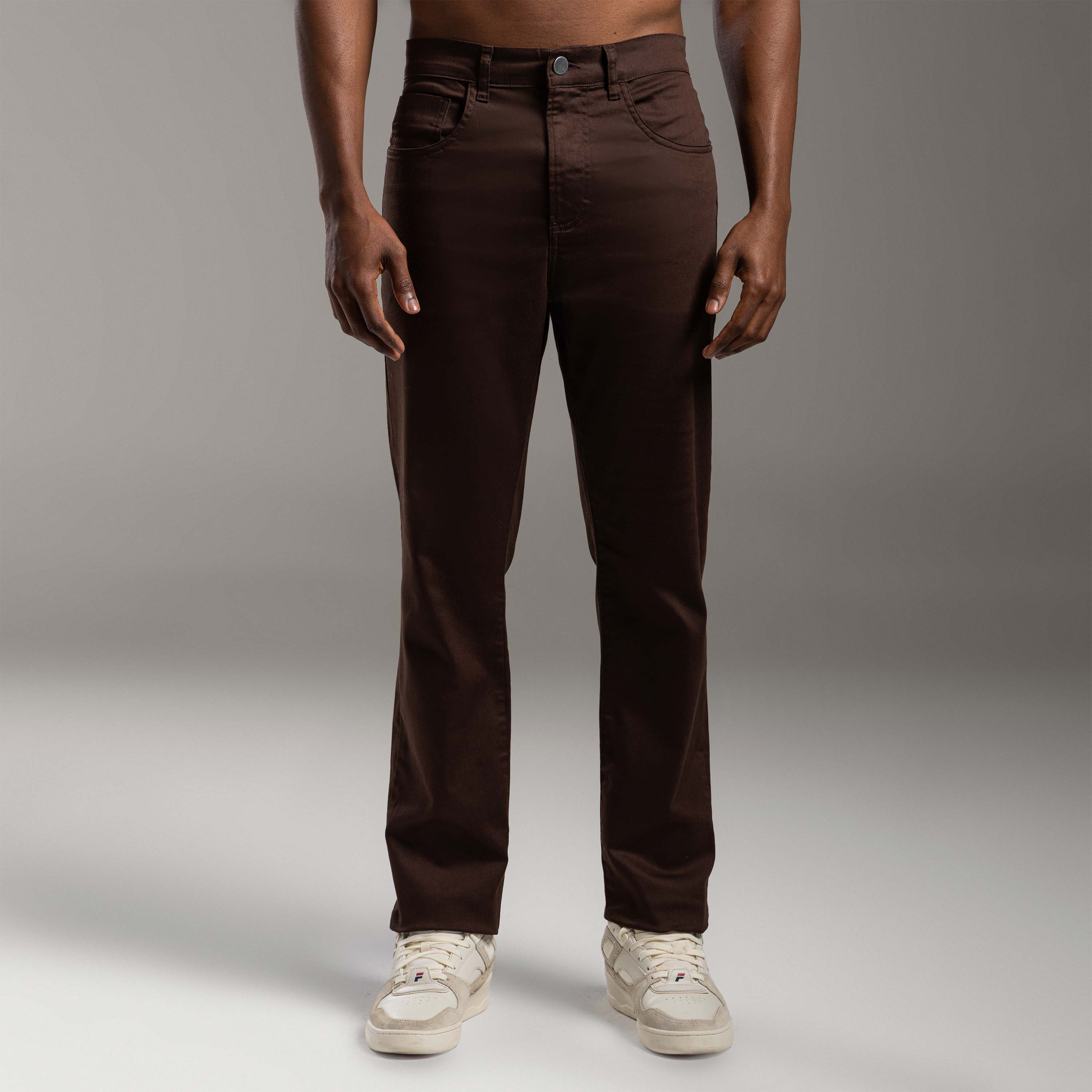 Calça Tech Flex Five Pockets Masculina - Marrom