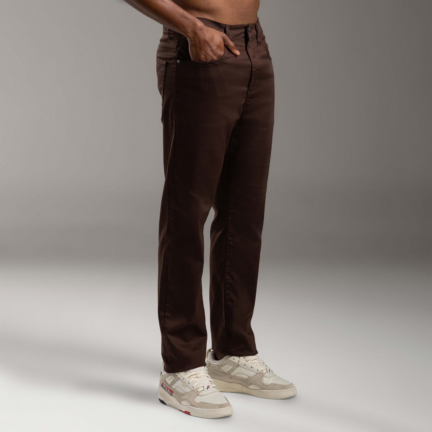 Calça Tech Flex Five Pockets Masculina - Marrom