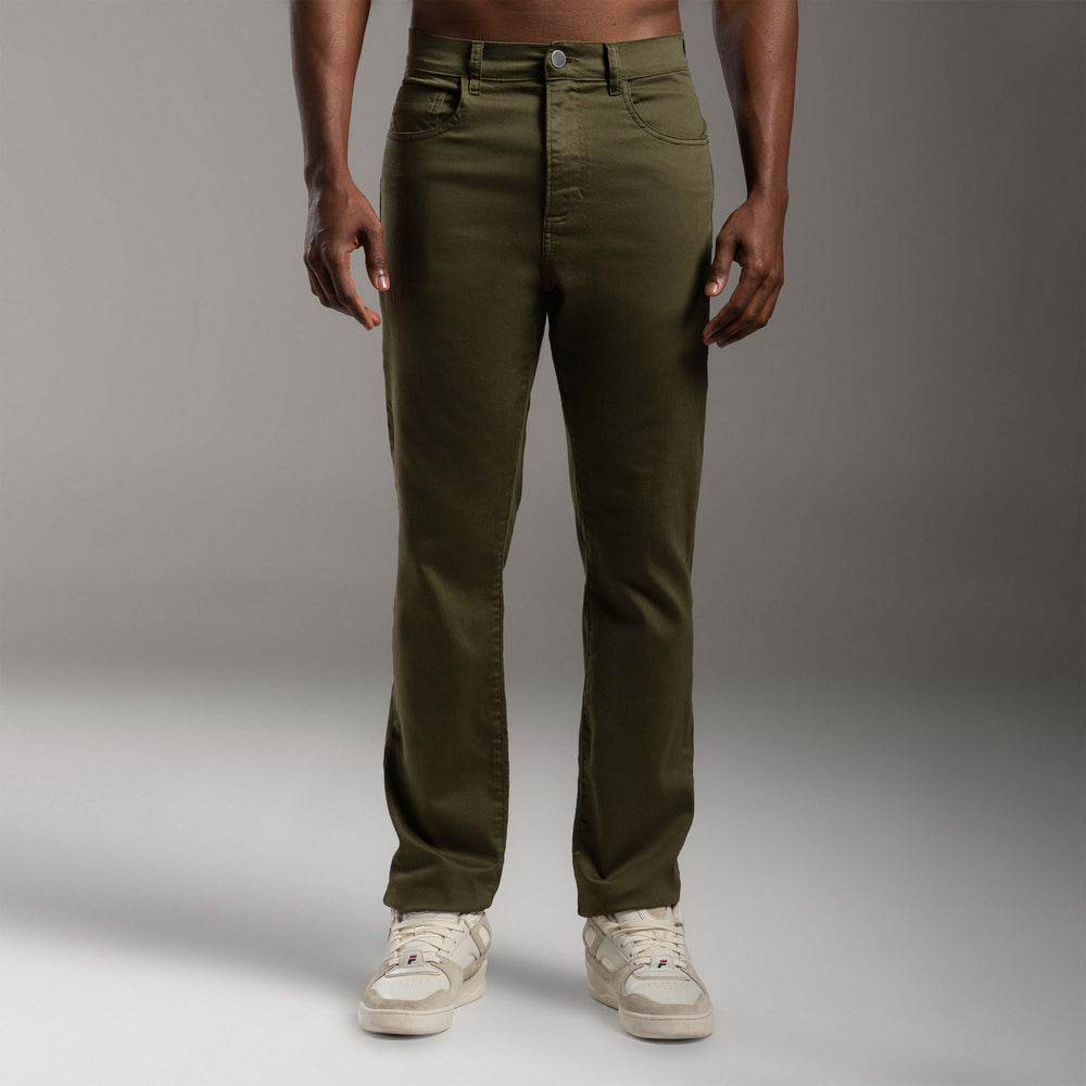 Calça Tech Flex Five Pockets Masculina - Verde Carvalho