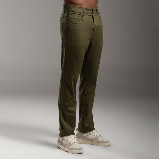 Calça Tech Flex Five Pockets Masculina - Verde Carvalho