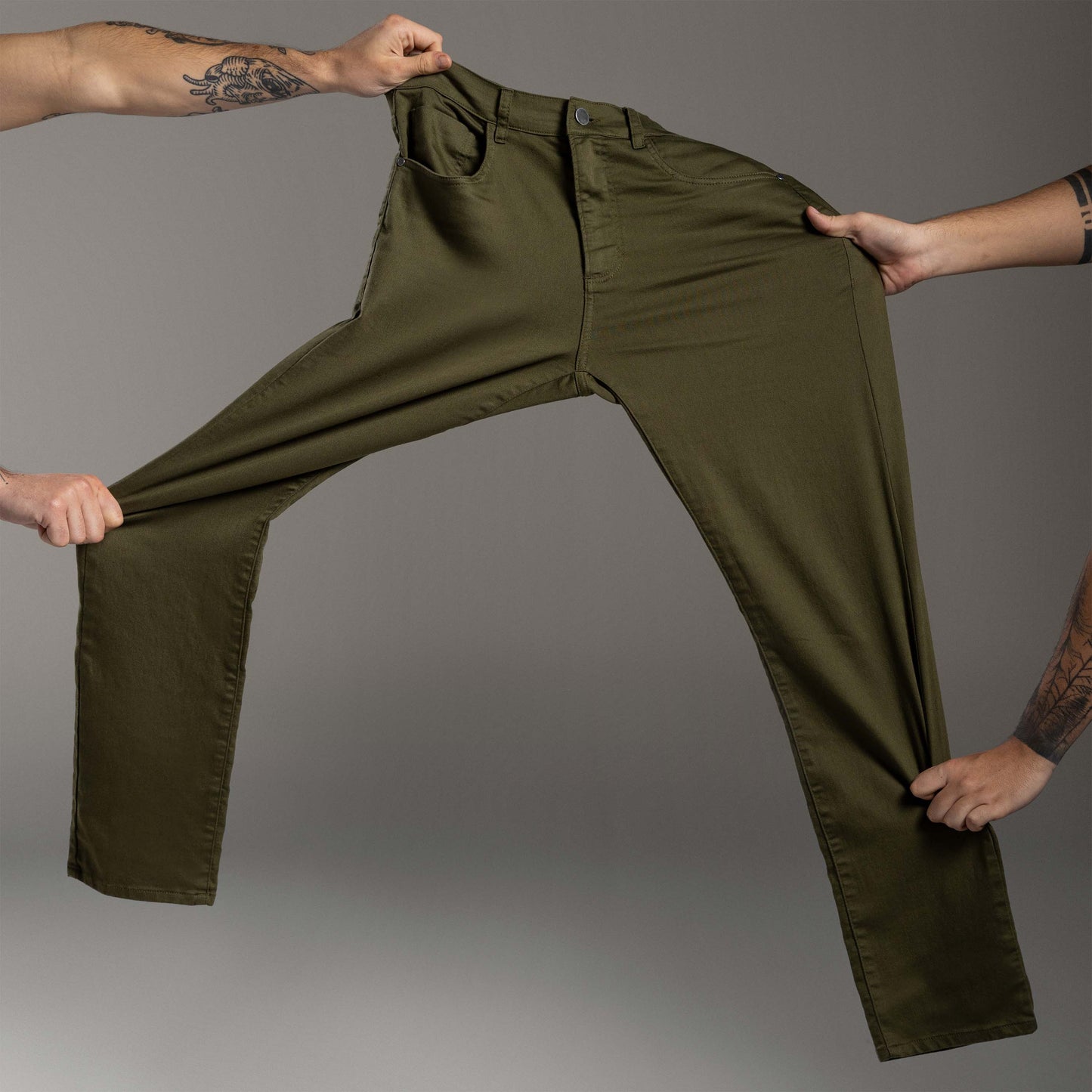 Calça Tech Flex Five Pockets Masculina - Verde Carvalho