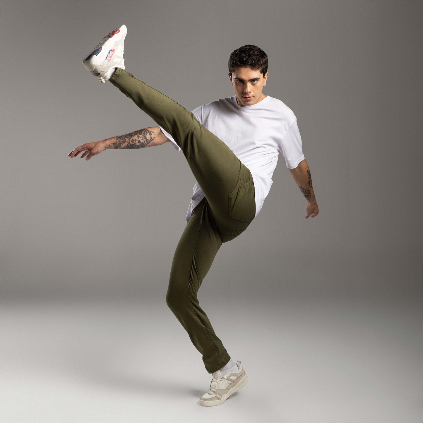 Calça Tech Flex Five Pockets Masculina - Verde Carvalho