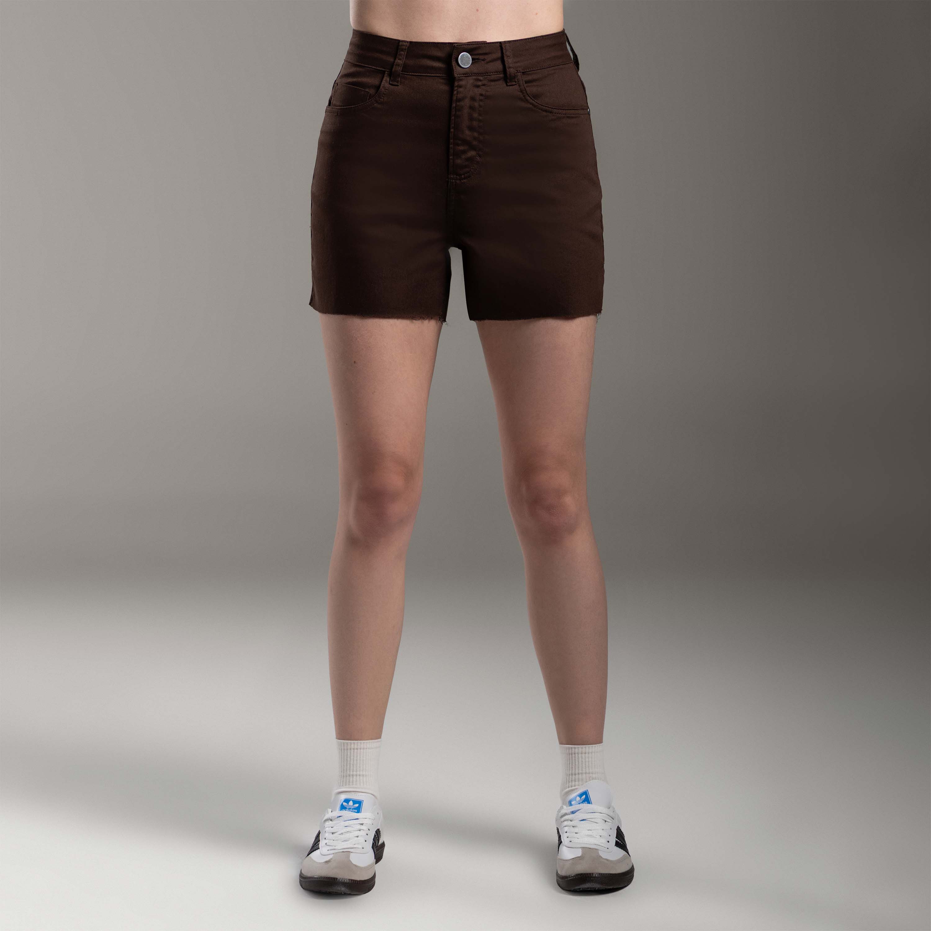 Shorts Tech Flex Feminino - Marrom