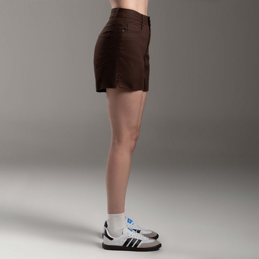 Shorts Tech Flex Feminino - Marrom