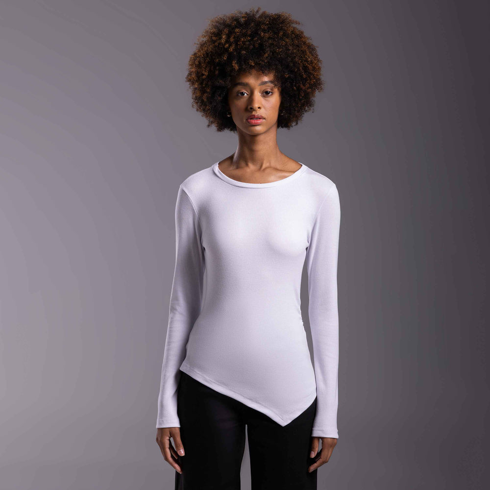 Blusa Ribana Tech Anti Odor Assimétrica Feminina - Branco