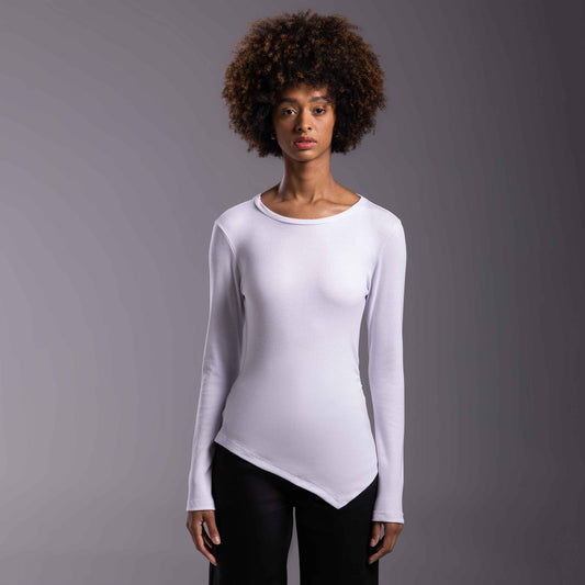 Blusa Ribana Tech Anti Odor Assimétrica Feminina - Branco
