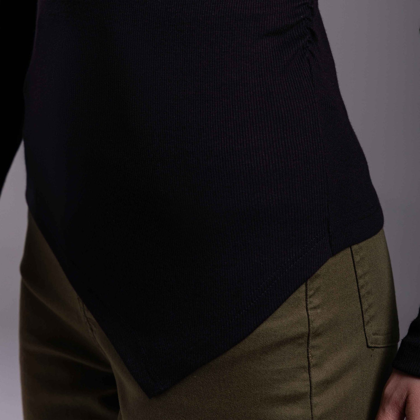 Blusa Ribana Tech Anti Odor Assimétrica Feminina - Preto