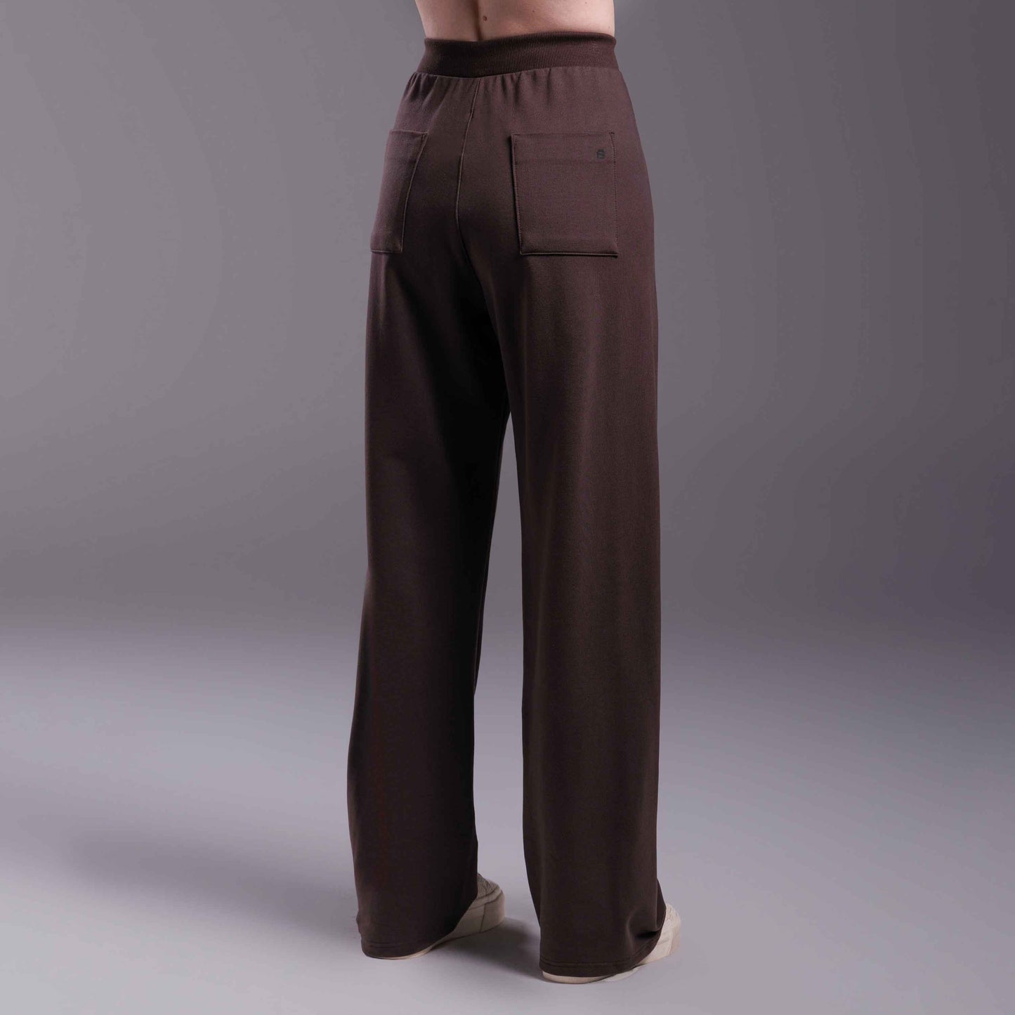 Calça Reta Moletom Tech NoLiquid Feminina - Marrom