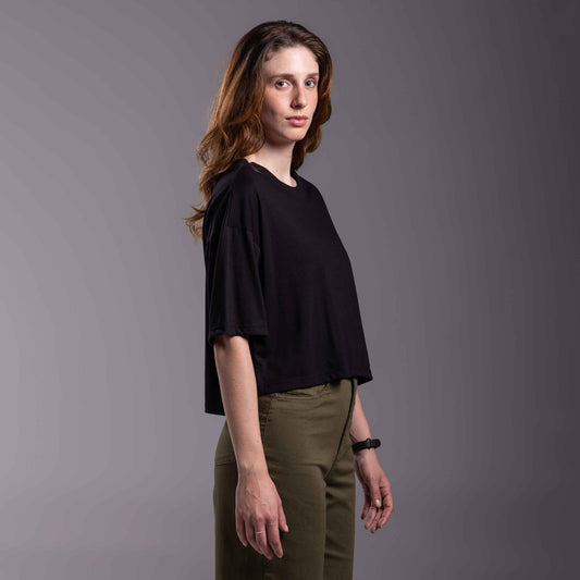 Tech T- Shirt Air Boxy Feminina - Preto