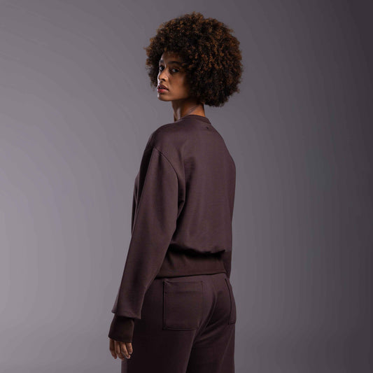 Blusão Moletom Tech NoLiquid Feminino - Marrom