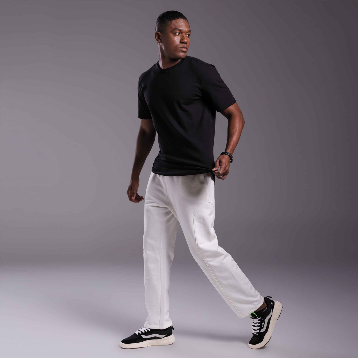 Tech T-Shirt Cotton Anti Odor Barra Arredondada Masculina - Preto