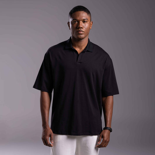 Polo Cotton Tech Anti Odor Masculina - Preto