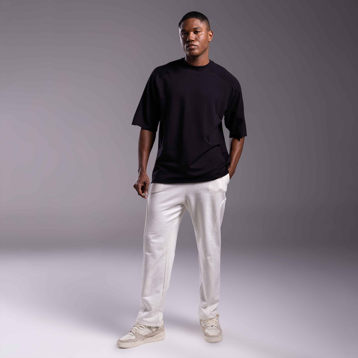 Tech T-Shirt Oversized Moletom Stretch NoLiquid Masculina - Preto