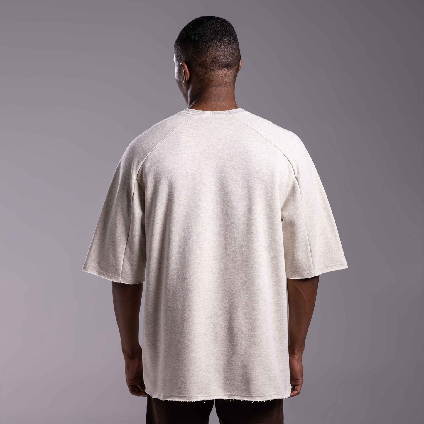 Tech T-Shirt Oversized Moletom Stretch NoLiquid Masculina - Vanilla Mescla