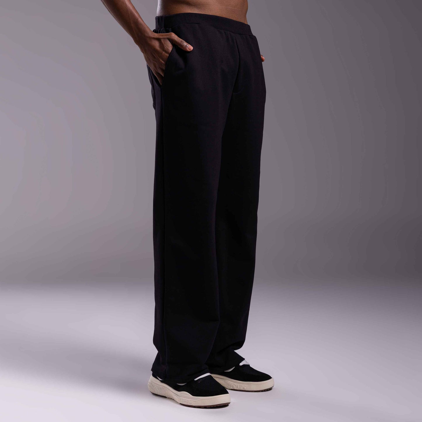 Calça Reta Moletom Tech NoLiquid Masculina - Preto