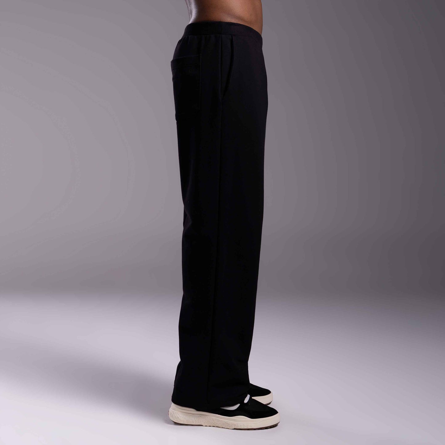 Calça Reta Moletom Tech NoLiquid Masculina - Preto