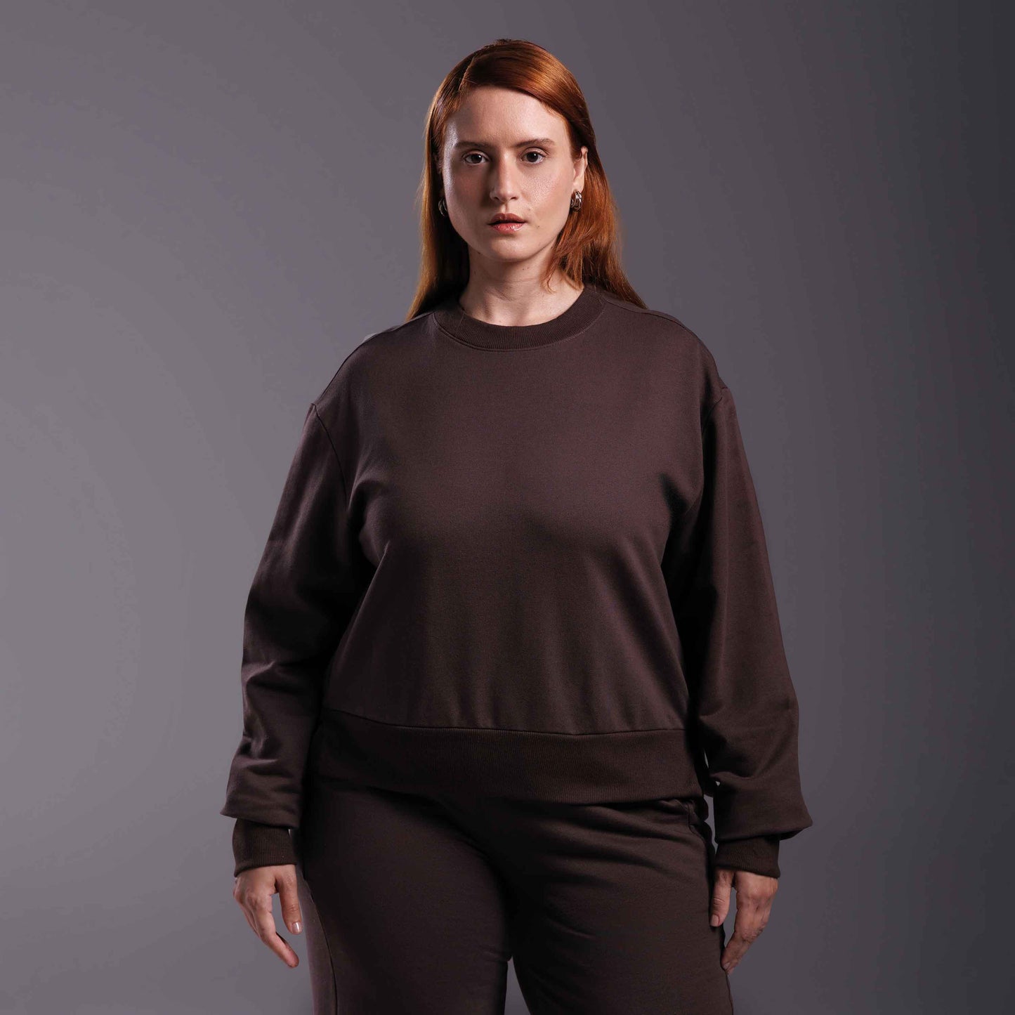 Blusão Moletom Tech Impermeável Plus Feminino - Marrom