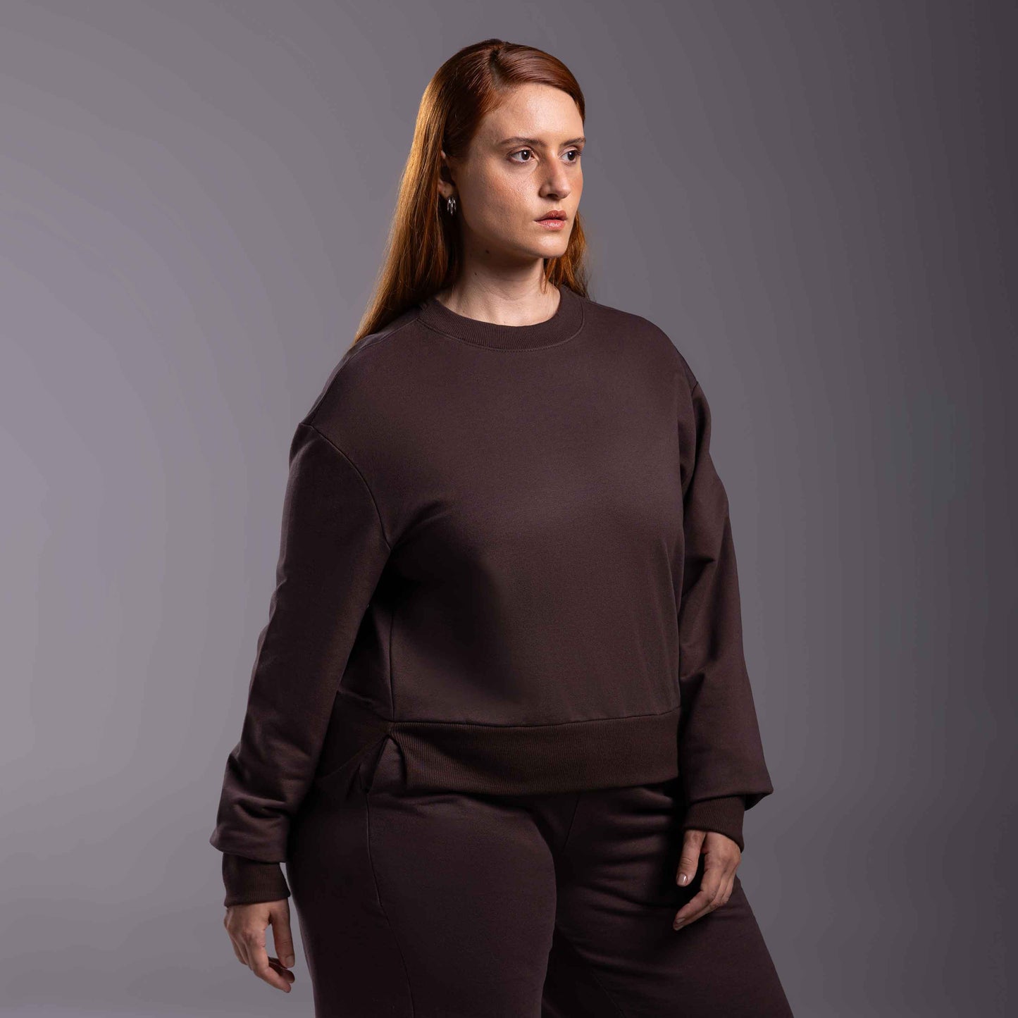 Blusão Moletom Tech Impermeável Plus Feminino - Marrom