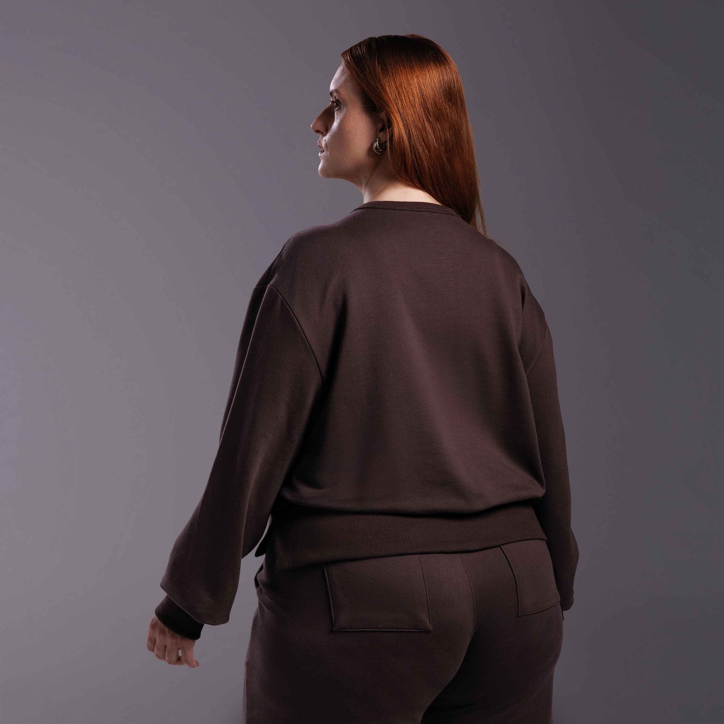 Blusão Moletom Tech Impermeável Plus Feminino - Marrom