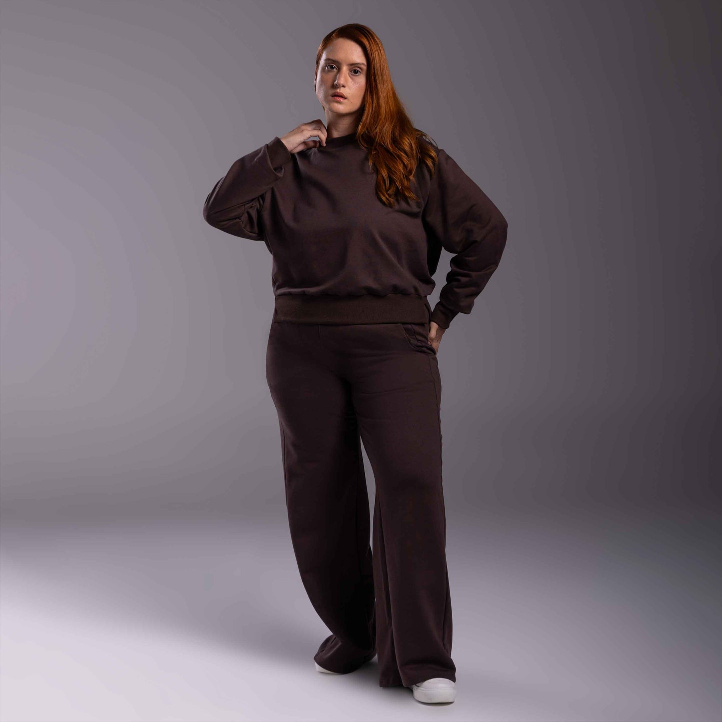 Blusão Moletom Tech Impermeável Plus Feminino - Marrom