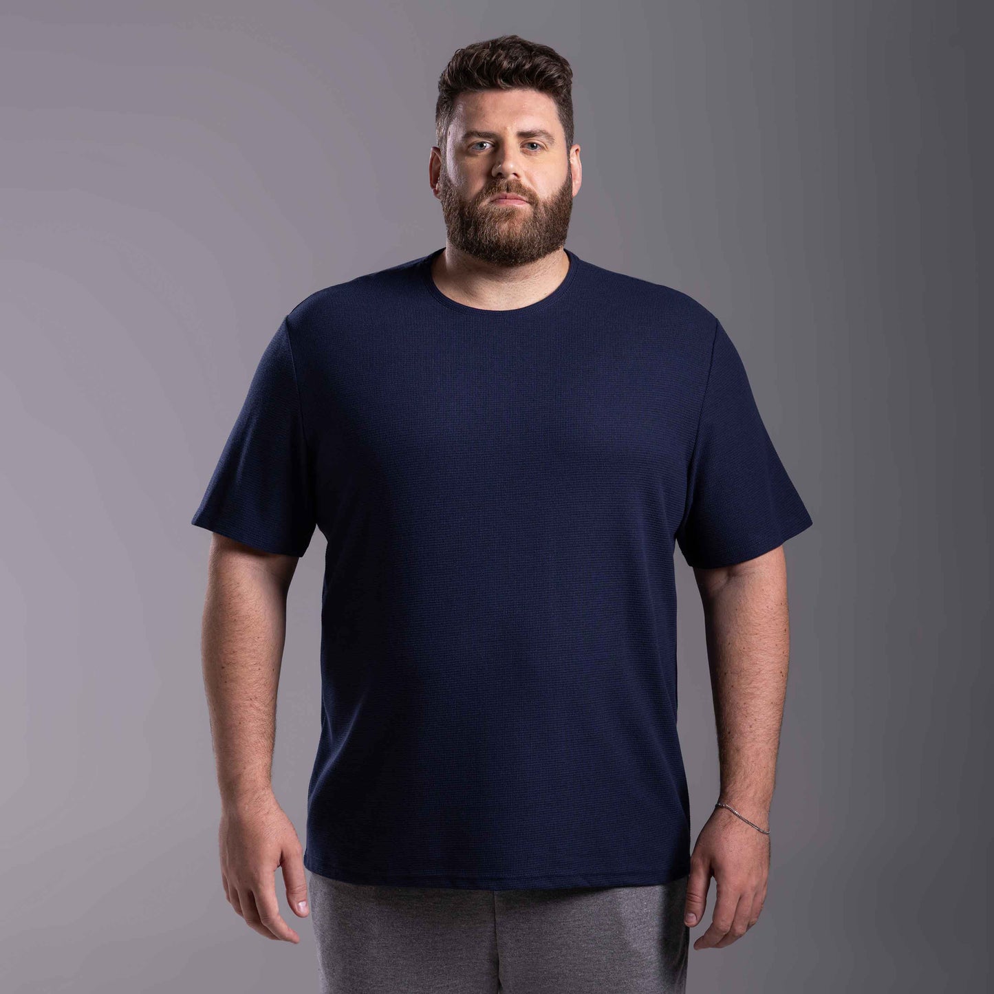 Tech T-Shirt Textura Anti Odor Plus Masculina - Azul Marinho