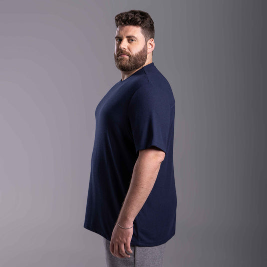 Tech T-Shirt Textura Anti Odor Plus Masculina - Azul Marinho