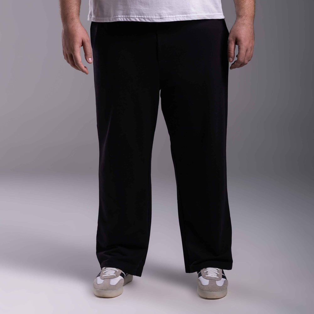 Calça Reta Moletom Tech Impermeável Plus Masculina - Preto