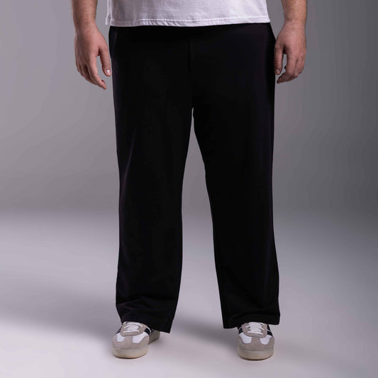 Calça Reta Moletom Tech Impermeável Plus Masculina - Preto