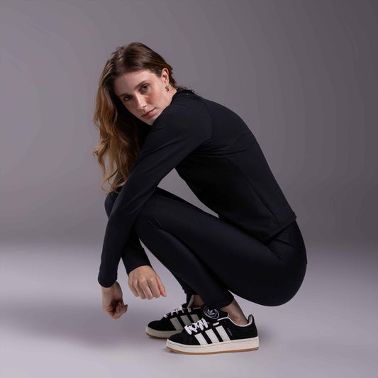 Blusa Thermic Manga Longa Feminina - Preto