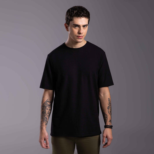 Tech T-Shirt Textura Anti Odor Masculina - Preto