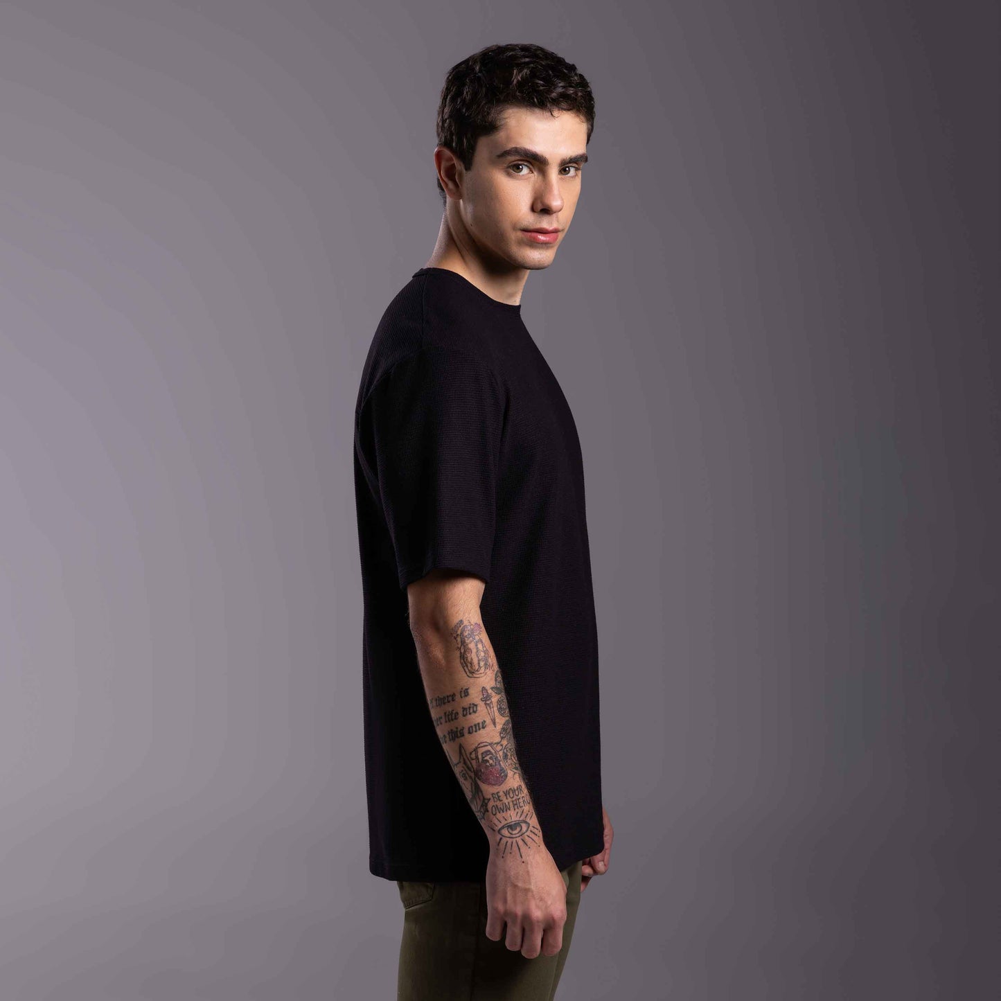 Tech T-Shirt Textura Anti Odor Masculina - Preto