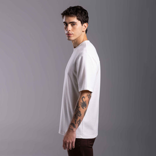 Tech T-Shirt Textura Anti Odor Masculina - Off White