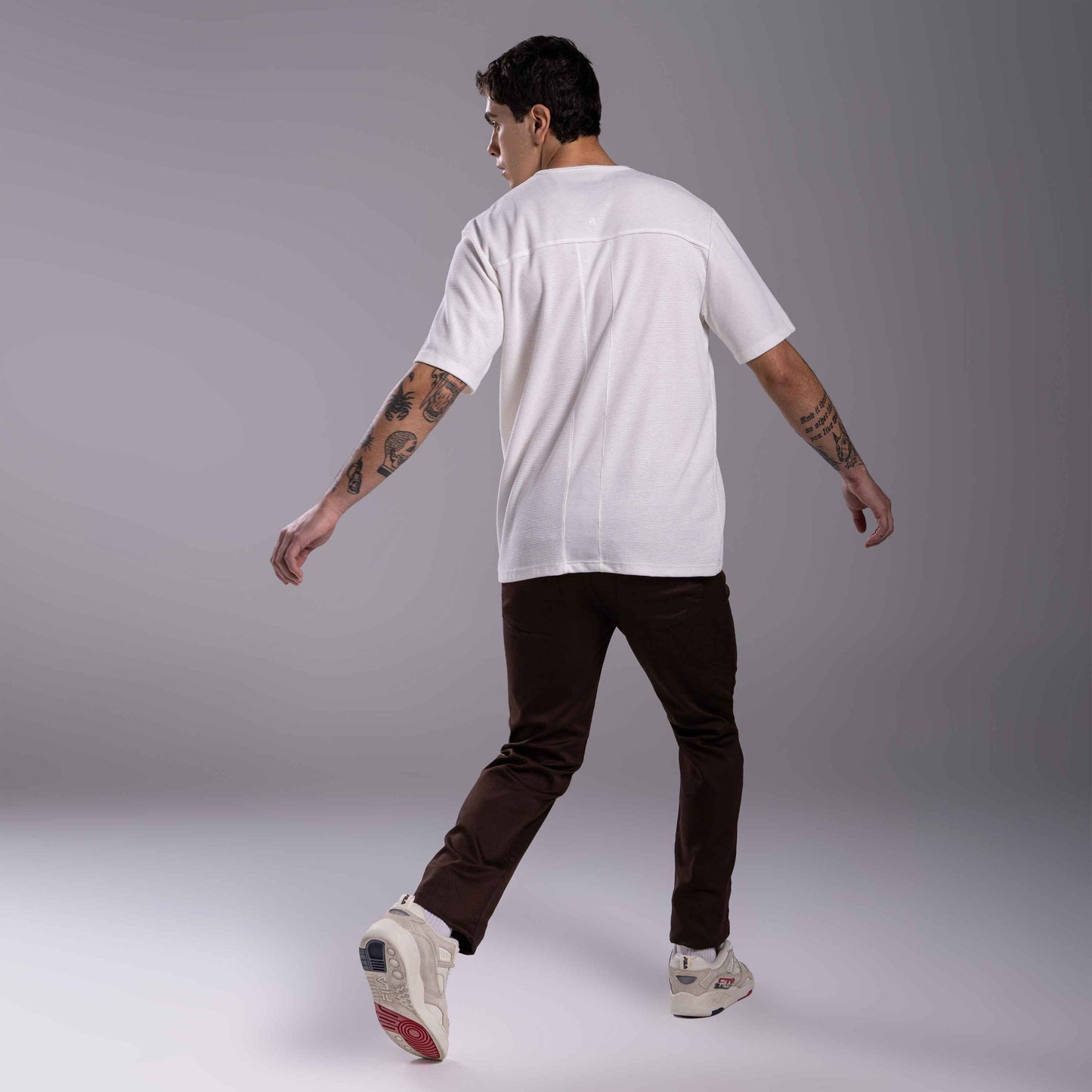 Tech T-Shirt Textura Anti Odor Masculina - Off White