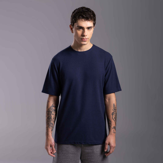 Tech T-Shirt Textura Anti Odor Masculina - Azul Marinho