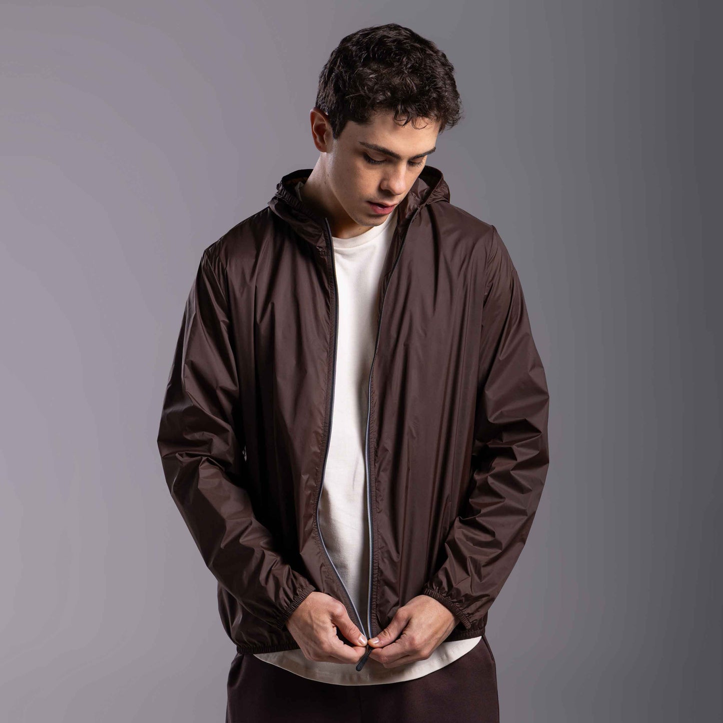 Jaqueta Corta Vento Masculina - Marrom