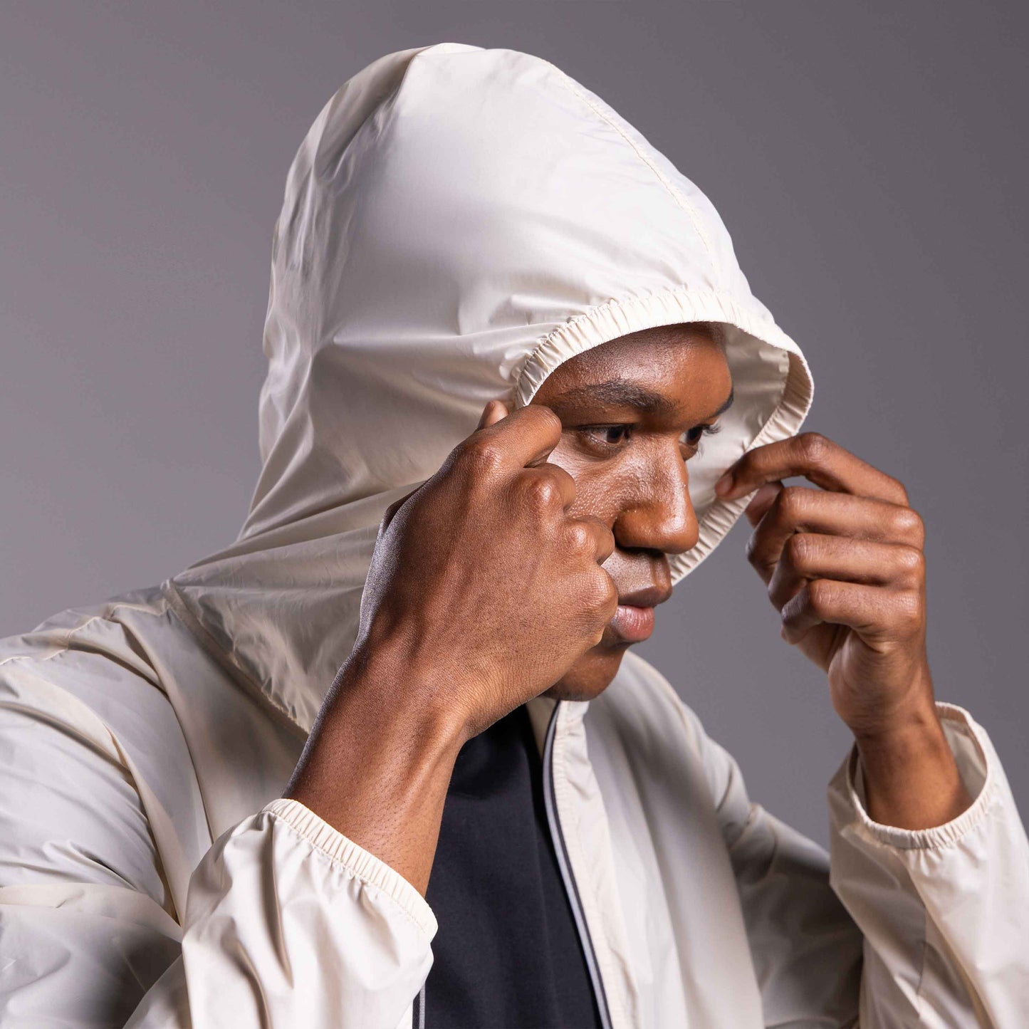 Jaqueta Corta Vento Masculina - Off Vanilla