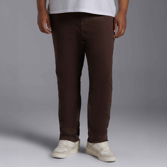 Calça Tech Flex Five Pockets Plus Masculina - Marrom