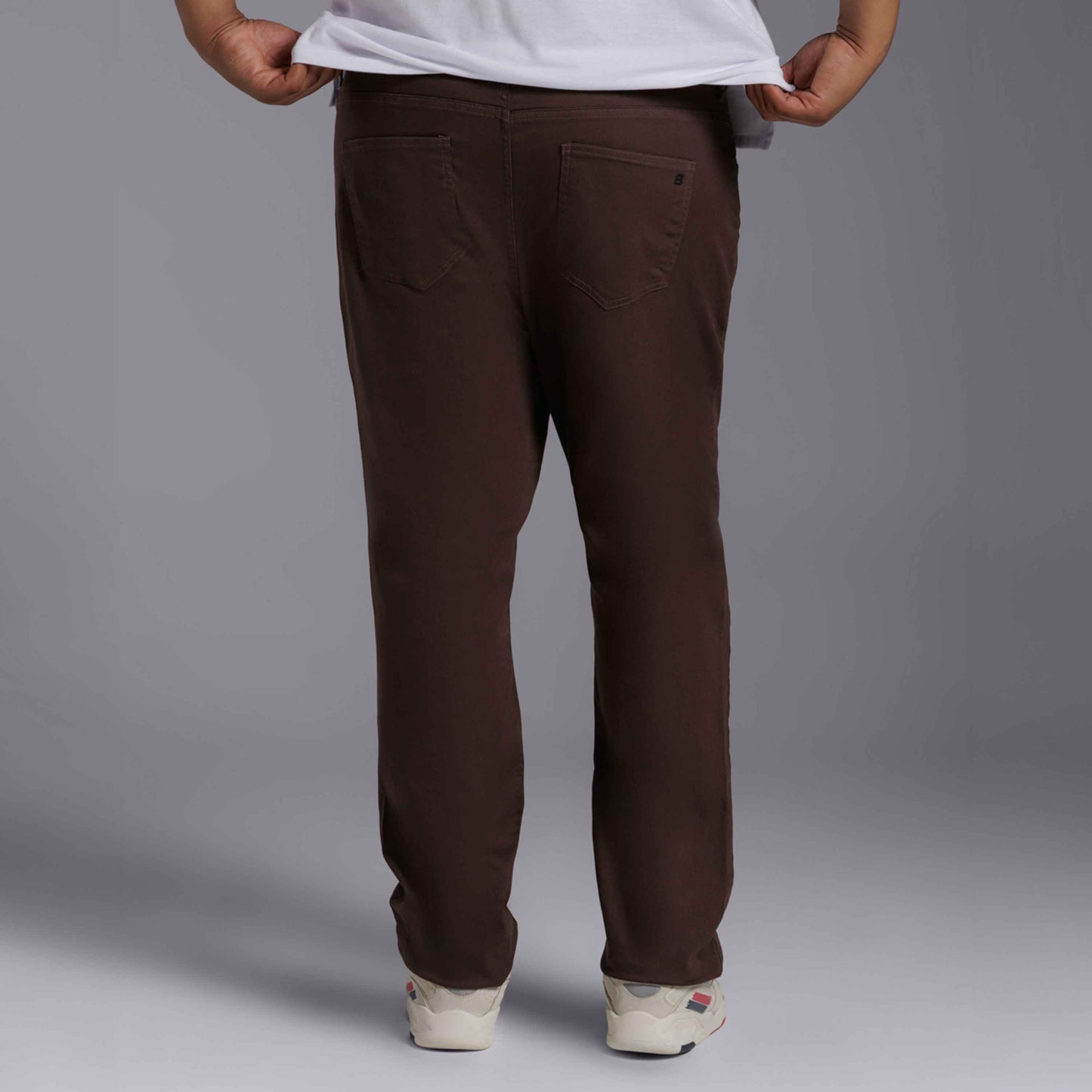 Calça Tech Flex Five Pockets Plus Masculina - Marrom