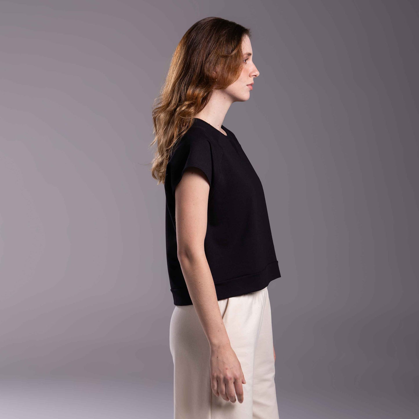 Tech T-Shirt Moletom Stretch NoLiquid Feminina - Preto