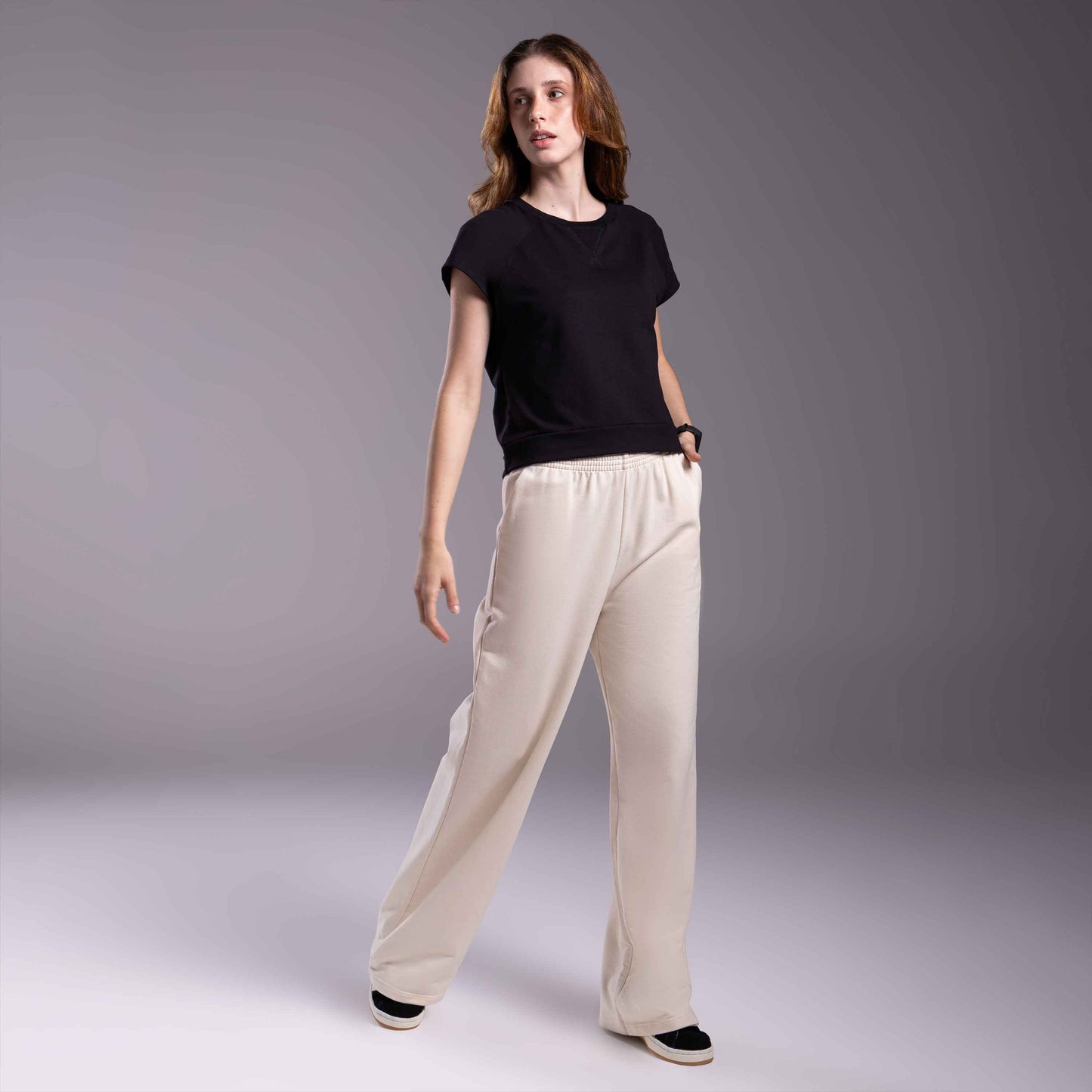 Tech T-Shirt Moletom Stretch NoLiquid Feminina - Preto